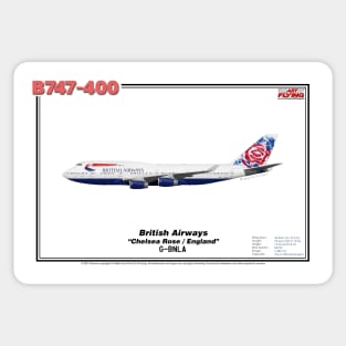 Boeing B747-400 - British Airways "Chelsea Rose / England" (Art Print) Sticker